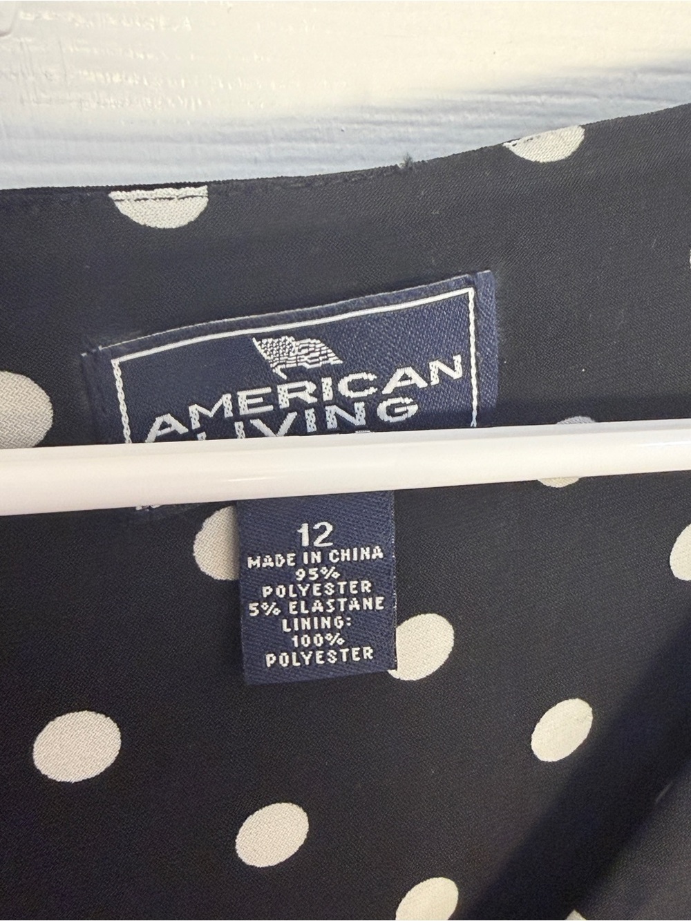 American Living Black Polka Dot Wrap-Style Dress - Classic Women's Dress 12 NWT - Picture 3 of 7